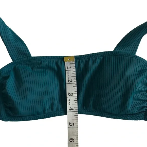Xhilaration Women's Small Green Teal Beach/Pool Wear Bikini Swim Top - Picture 8 of 11
